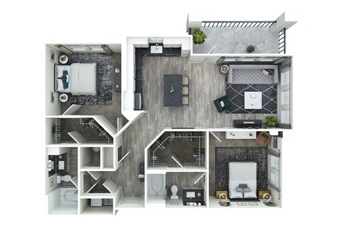 a floor plan of a 1 bedroom apartment at princeton court apartments in dallas, tx  at Livano Nations, Nashville